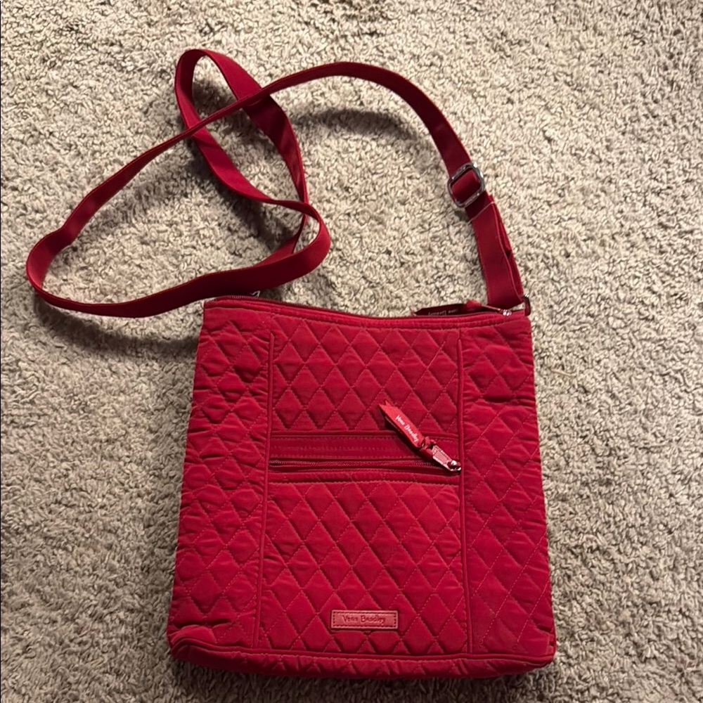 SOLD Vera Bradley Red Quilted Crossbody Bag